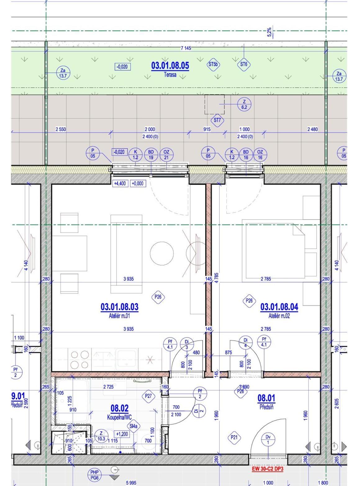 Novy Apartman S Terasou Бърно Екстериор снимка